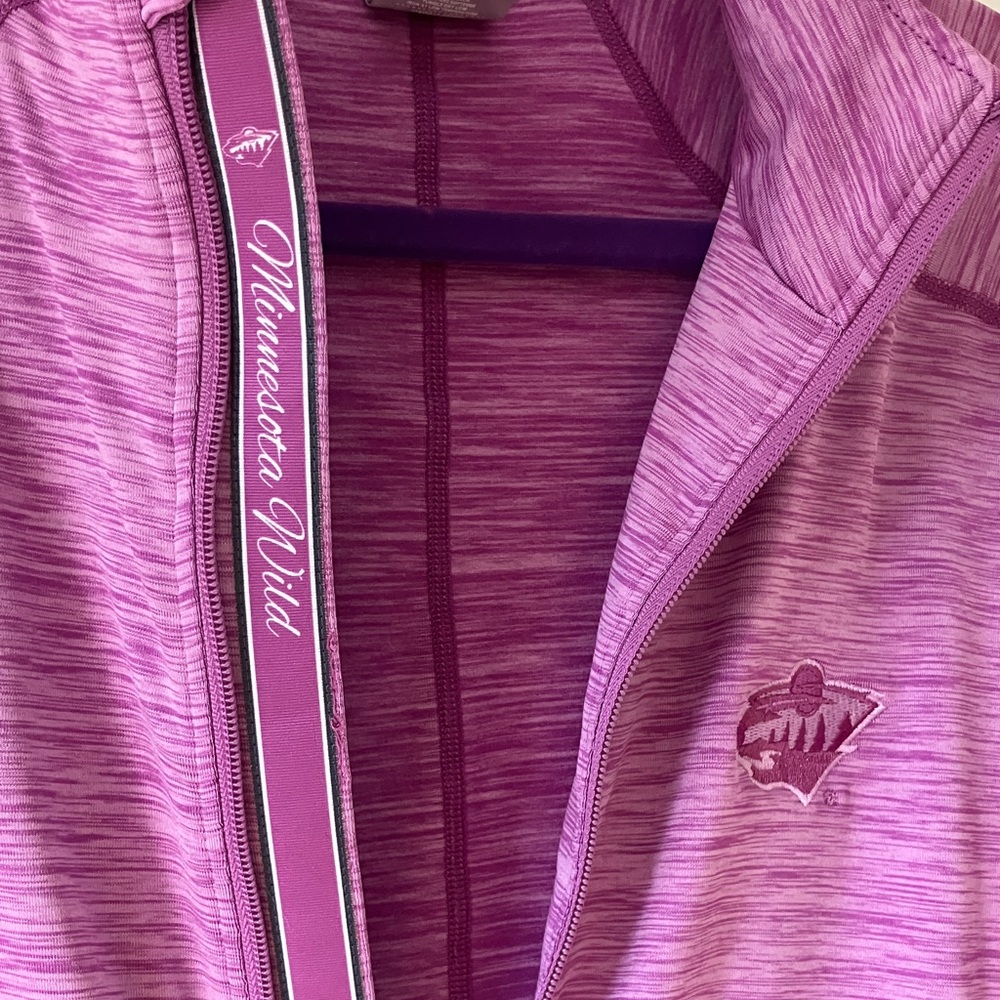 MN Wild Women's Purple Full-Zip Jacket - Picture 3 of 5